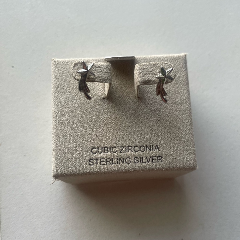 Silver Shooting Star Earrings
